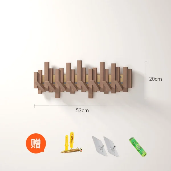 NordicHook™ - Perchero Nórdico de Madera de Ganchos Plegables con Máxima Comodidad, imagen 2