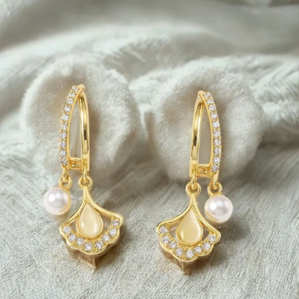 Twinkle Touch™ – Pendientes de Germanio Elegantes con Perlas y Brillantes para Mujer Sofisticada, imagen 5