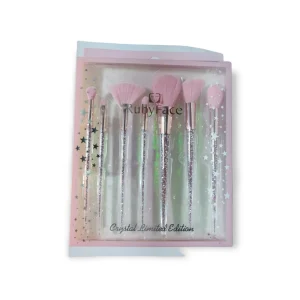 Set de 7 Brochas de Maquillaje Pink Glitter