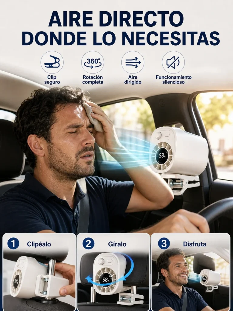 Dirige el aire justo a tu punto caliente – AirClip 360™
