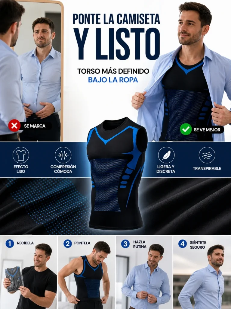 Torso más definido bajo tu ropa diaria – Bividi Camiseta de Alta Compresión