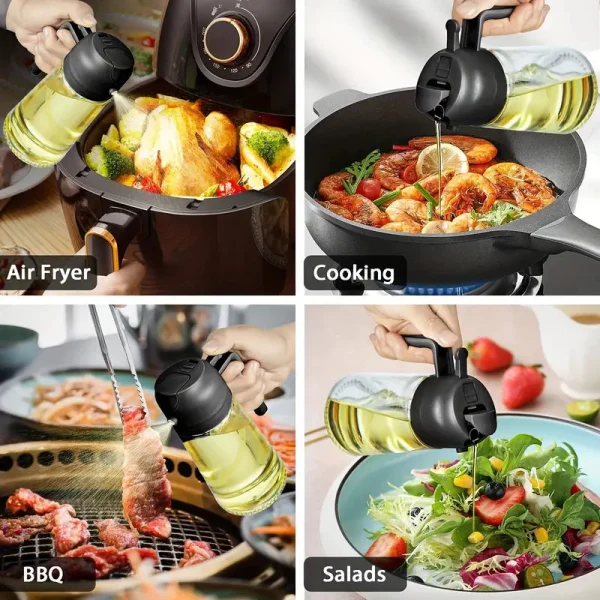 MultiOiler - Dispensador y Pulverizador de Aceite 2-en-1 para Cocina y BBQ, imagen 12