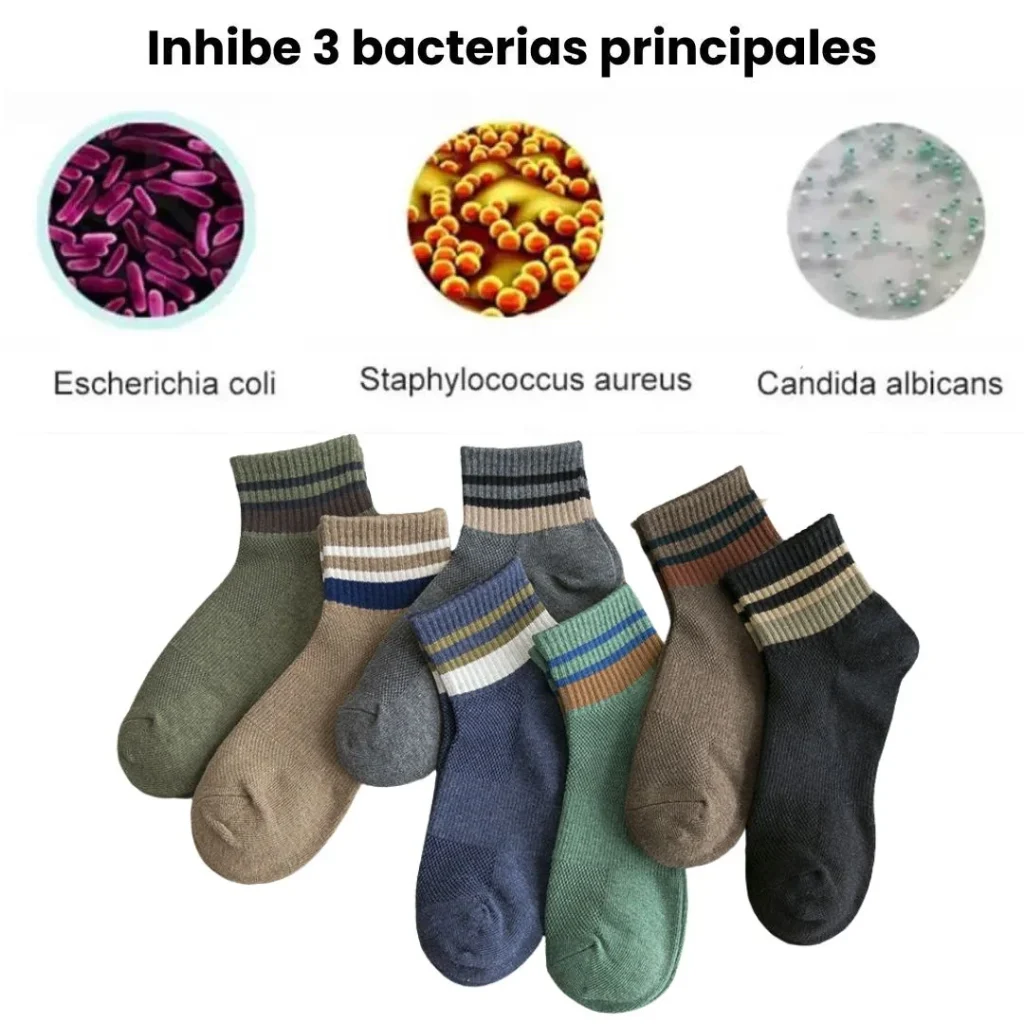 Pack de 10 Pares de Calcetines Earthline Desodorantes Antibacterianos Transpirables