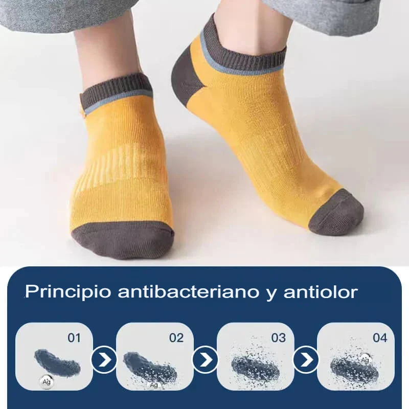 Pack de 10 Pares de Calcetines Multitone Desodorantes Antibacterianos Transpirables