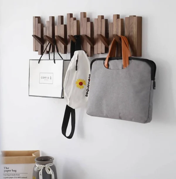 NordicHook™ - Perchero Nórdico de Madera de Ganchos Plegables con Máxima Comodidad, imagen 5